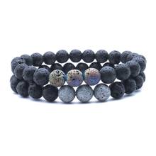 8mm Lava Stone Beads Bracelet DIY Aromatherapy Essential Oil Diffuser Man Woman Bracelet Plating Rock Yoga Strand Jewelry 2024 - buy cheap