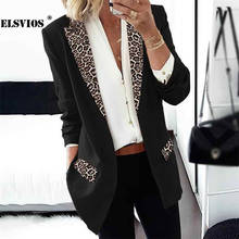 Autumn Winter New Women Fashion Lapel Leopard Print Suit Jacket Elegant Slim Office Lady Long Sleeve Coat Casual Cardigan Jacket 2024 - buy cheap