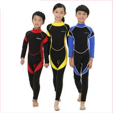 Kids Scuba One-piece Diving Suit 2.5 MM Neoprene Snorkeling Wetsuit for Boys Girl Long Sleeves UV Protection Surfing Swimwear 2024 - buy cheap