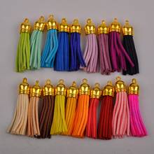 200pcs 55mm Leather Tassel Pendants Jewelry Fiber Fringe Faux Suede Tassel with Caps for Keychain Straps DIY Accessories 2024 - buy cheap