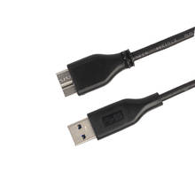 Cable de datos USB 3,0 macho A Micro B, Cable de plomo para disco duro externo, color negro, 45CM, 1 Uds., envío directo 2024 - compra barato