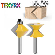 2pcs 8/12mm 1/2 Inch Shank Tongue&Groove Edge Banding Router Bit Set 90 Degree V Groove Milling Cutter Woodworking Tools 2024 - buy cheap