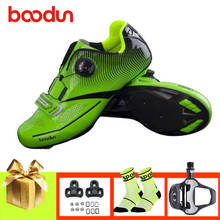 BOODUN-zapatos atléticos para bicicleta de carretera, zapatillas transpirables con pedales de SPD-SL, autosujeción, para exteriores, superstar 2024 - compra barato