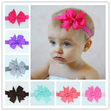 Cute Baby Girl Headbands Colorful Newborn Baby Bows Headband Elastic Kids Toddlers Hair Band Baby Girl Hair Accessories 2024 - buy cheap