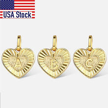 New Heart Initial Letters Pendant A-Z 26 Charm For Women Men Gold Color Love Letter Fashion Jewelry Accessories GP419C 2024 - buy cheap