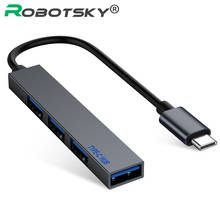 Type-C usb-хаб 2,0 4 порта сплав к USB 2,0 Тип c OTG быстрая передача светодиодный светильник для ноутбука ПК мышь Macbook huawei 2024 - купить недорого
