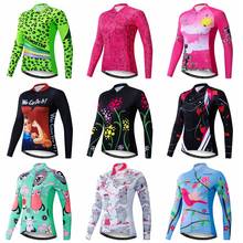 2021 Women Cycling Jersey Long Sleeve Cycling Clothing mtb Bicycle Jersey Riding Bike Shirt Maillot Ciclismo Mujer Quick Dry 2024 - buy cheap