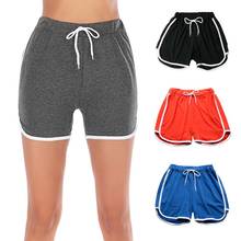 Women Mid Rise Workout Sport Shorts Drawstring Waist Dolphin Shorts Contrast Trimming Fitness Running Leggings 2024 - buy cheap
