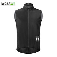 WOSAWE велосипедная куртка для мужчин без рукавов велосипедная жилетка светоотражающее дышащее пальто для велосипеда MTB дорожный велосипед Джерси ветрозащитная куртка 2024 - купить недорого