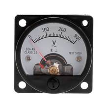 Voltmeter SO-45 AC 0-300V Round Analog Dial Panel Meter Voltmeter Gauge Black 2024 - buy cheap