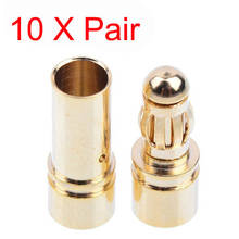 10/20Pairs 3.5mm Banana Plugs Adapter Gold Plated Bullet Connector Plug Sets RC Part For Battery Terminals Connector Kit 2024 - buy cheap