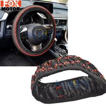 Sport Version Sandwich Fabric Handmade Steering Wheel Cover Skidproof Universal Fits Most Car Styling Steering Wheel Covers 2024 - buy cheap