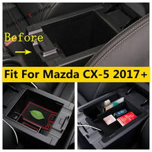 Yimaautotrims Car Interior Center Console Armrest Storage Box Container Case Cover Trim Accessories For Mazda CX-5 2017 - 2022  2024 - buy cheap