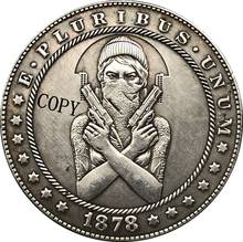 Hobo Nickel 1878-CC США морганский доллар, копия монет типа 184 2024 - купить недорого