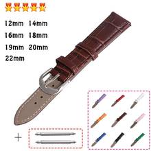 12mm 18mm 20mm New Genuine Leather Straps Watch Bands 14mm 16mm 19mm 22mm Watch Accessories for Women Men Unisex Wristband Belt 2024 - buy cheap