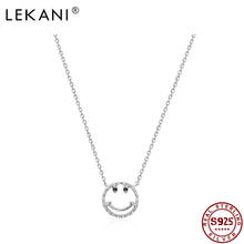 LEKANI 925 Sterling Silver Lovely Smile Pendant Necklace Women Smile Chain Girl Girlfriend Birthday Gift Boutique Jewelry Hot 2024 - buy cheap