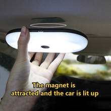 Car Reading Light Ceiling Dome Light 3 Color Adjustable Magnet Bottom Lamp Rechargeable Wireless USB Car Interior Light 2024 - buy cheap