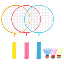 Crianças raquete de badminton esportes ao ar livre e brinquedos de lazer para enviar 2 bola raquete de tênis badminton indoor ao ar livre pai-filho 2024 - compre barato