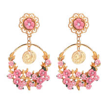 vintage rose flower branch Drop earring jewelry Baroque dangle earrings for women 2024 - buy cheap