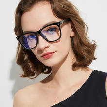 Gafas de ordenador transparentes para hombre y mujer, marco de gafas antirayos azules, de moda, bloqueo de luz azul de gran tamaño 2024 - compra barato