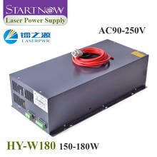 HY-W180 fonte de alimentação do laser 180w fonte dispositivo 110v 220v para co2 corte tubo do laser máquina gravura peças 2024 - compre barato