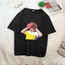 M-2XL Korean Style Summer Tops T-Shirts Short Sleeve Loose Casual Donuts Girls O-Neck Student Tees Plus Size T Shirts Women 2020 2024 - buy cheap