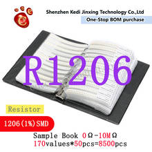 1206 SMD Resistor Sample Book 170values*50pcs=8500pcs 1% 0ohm to 10M Chip Resistor Assorted Kit 2024 - buy cheap