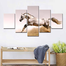 Cavalo correndo poster decoração 5 peça modular fotos da arte da parede pintura em tela hd impresso foto decoração casa 2024 - compre barato