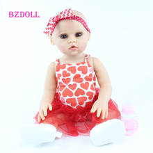 Muñeca Reborn de silicona de 48 CM para niñas, juguete de cuerpo suave y realista, regalo de cumpleaños 2024 - compra barato
