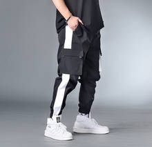 7XL 6XL XXXXL Men Hip Hop Belt Cargo Pants  Man Patchwork Overalls Japanese Streetwear Joggers Pants Men Designer Harem Pants 2024 - buy cheap