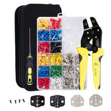 4 in 1 Multifunctional Ratchet Crimping Wire Terminal Crimper Pliers Tool Electrical Tool Set with Electricians 850PCS Terminals 2024 - buy cheap