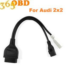 Conector VAG COM para Audi, adaptador de transferencia de 2x2 OBD OBD2 2P + 2P a 16 Pines, para Audi 2P + 2P 2024 - compra barato
