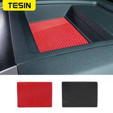 TESIN-compartimento de almacenamiento para consola central de coche, pegatina decorativa de fibra de carbono suave para Ford F150 2015 Up, accesorios interiores 2024 - compra barato