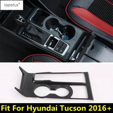 Аксессуары Lapetus подходят для hyundai Tucson 2016-2020 ABS киоски коробка переключения передач рамка формовочная крышка комплект отделка из углеродного волокна вид 2024 - купить недорого