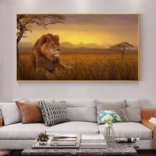 Poster Canvas Painting Animal Landscape Prints Picture Abstract Lion Tree Wall Art Pictures For Living Room Cuadros Home Decor 2024 - buy cheap