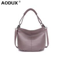 AODUX-bandolera pequeña de piel de vaca 100% auténtica para mujer, bolso cruzado de hombro, de piel de vaca 2024 - compra barato