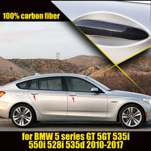 Moldura de cubierta de moldura de manija de puerta de fibra de carbono 100% Real para BMW serie 5GT 535i 550i 528i 535d 2010-2017 2024 - compra barato