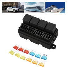 12 Way Blade Fuse Holder Box with Spade Terminals and Fuse 4PCS 5Pin 12V 40A Relays for Car Truck Trailer and Boat 2024 - buy cheap