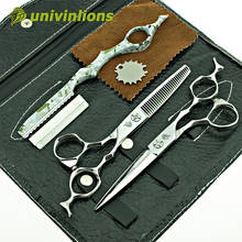 univinlions 6" best hair scissors japanese hairdressing scissors professional hair cutting scisors barber thinning scissors set 2024 - buy cheap