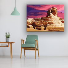 DIY картина по номерам Египет Пирамида Фараона акриловые краски фотографии известных живописные места Раскраска по номерам домашний декор 2024 - купить недорого