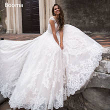 Gorgeous Ivory Princess Wedding Dresses Sweetheart Cap Sleeves A-Line Bride Dresses Lace Appliques Buttons Tulle Wedding Gowns 2024 - buy cheap