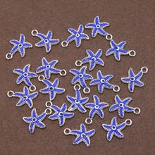 6 pçs vida marinha starfish mal olho charme pulseira pingente esmalte acessórios charme diy jóias acessórios brincos colar fin 2024 - compre barato