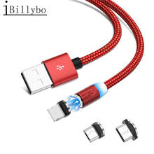 Cable de carga USB magnético LED tipo C para Samsung Grand Prime J3 J4 J5 J7 Nokia 6 5 3,2 Huawei 7A Honor 8X 8A iPhone 11 Pro Max X 2024 - compra barato
