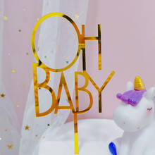 Adorno de acrílico para pastel de Hello Baby, decoración de pastel de fiesta de cumpleaños para niños, Baby Sunshine, dorado, para Baby Shower 2024 - compra barato