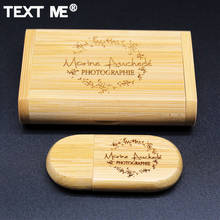 TEXT ME free photography LOGO print Carbonized Bamboo usb flash drive usb 2.0 4GB 8GB 16GB 32GB 64GB engrave gift 2024 - buy cheap