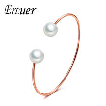 ERLUER 2019 Hot sale New Fashion bracelets Adjustable Imitation pearls Cuff Opening Bangles For Women girls Jewelry Gift 2024 - buy cheap