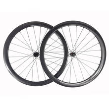 LIENGU 1360g Cyclocross 700C 42mm road disc bicycle carbon wheels with 25mm width asymmetric tapeless tubeless ready carbon rims 2024 - buy cheap