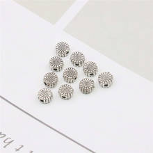 5PCS Alloy Sunflower Spacers Hardware Fittings Accessory Silver-plate DIY Loose Beads Necklace Bracelet Women Hand Made Jewelry 2024 - buy cheap