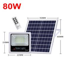 Lámpara alimentada por energía Solar para exteriores, reflector LED de 120W, 100W, 80W, 60W, 40W, control remoto, 1 Uds. 2024 - compra barato