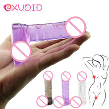 EXVOID Produtos Masturbador Adultos Brinquedos Sexuais para As Mulheres Orgasmo Feminino Mini Jelly Penis Dick Caralho Dildo Realista Artificial Real 2024 - compre barato